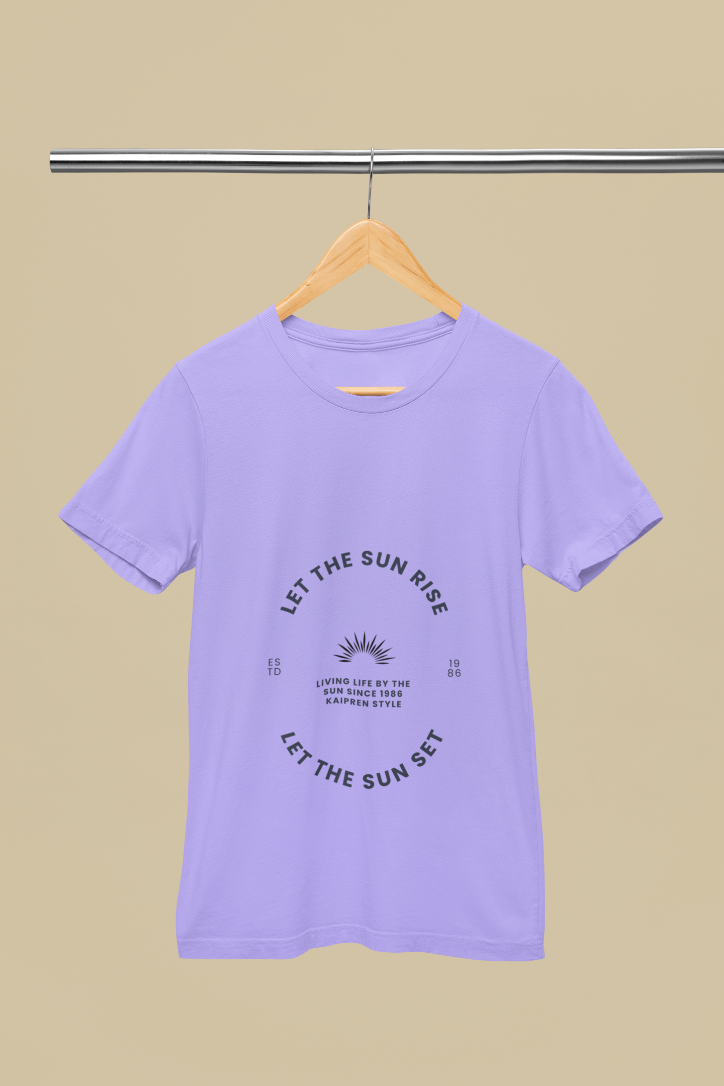 Let The Sun Rise Typography Vintage Graphic T-Shirt