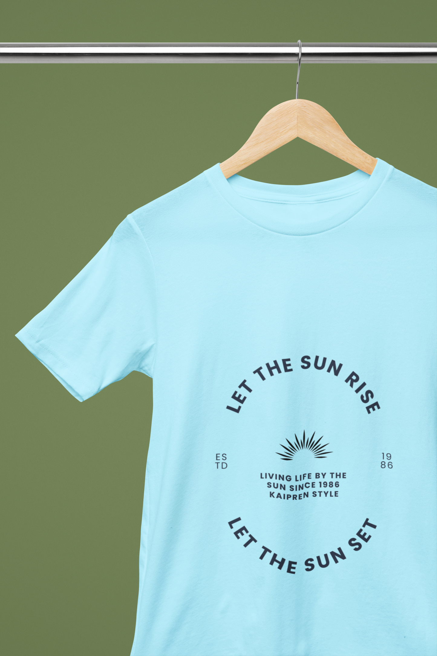 Let The Sun Rise Typography Vintage Graphic T-Shirt