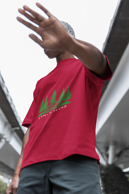 Oversized Drop-Shoulder Graphic T-Shirt – Nature & Forest Print Unisex T-shirt